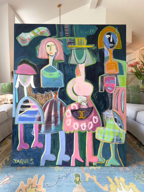 Sale at Bergdorf’s | Original Acrylic Painting | Oil And Acrylic Painting in Paintings by Aleea Jaques ,