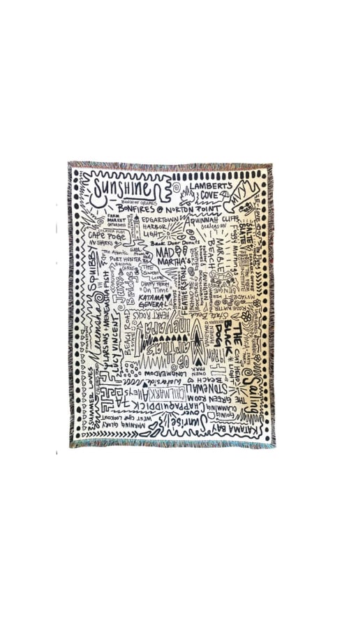 MVY Gratitude Grafitti | Fabric in Linens & Bedding by Neon Dunes by Lily Keller