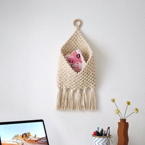 Scandi style woven letter holder- Envelope | Macrame Wall Hanging in Wall Hangings by YASHI DESIGNS by Bharti Trivedi