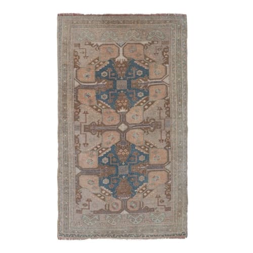 Faded Turkish Karapinar Rug 3'7'' X 5'10'' | Rugs by Vintage Pillows Store