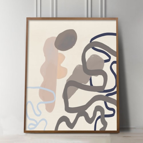 Colorful Abstract Modern wall art in Muted colors, Fifties | Prints by Capricorn Press