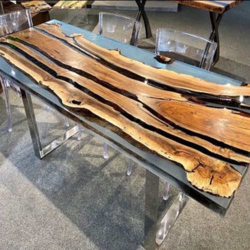 Custom Live edge Epoxy Table | Tables by Ironscustomwood