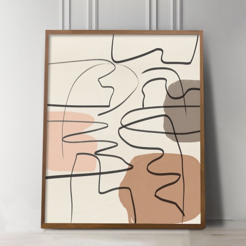 Midcentury Modern wall art in Muted colors, 1950s style Mid | Prints by Capricorn Press