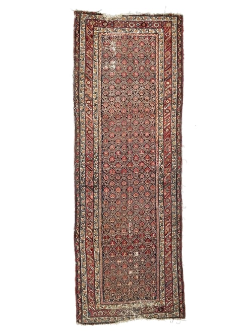 Wide Gallery Antique Runner | Distressed Wide Tight-Patterne | Runner Rug in Rugs by The Loom House