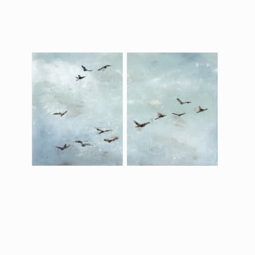 Set of 2 Flight | Prints in Paintings by NLS Design