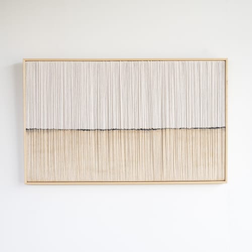 RE-FRAMED Collection: 'LINE IN THE SAND II' | Tapestry in Wall Hangings by Rianne Aarts / Teddy and Wool Studio