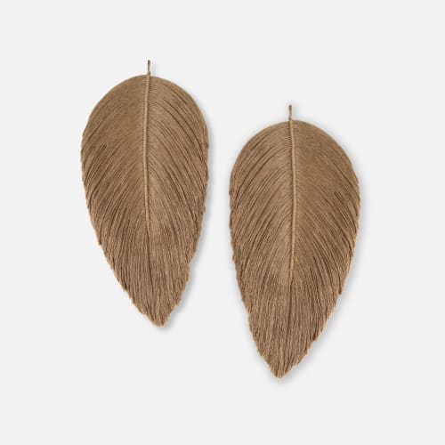 Set of Giant Leaf in Sand | Wall Hangings by YASHI DESIGNS by Bharti Trivedi