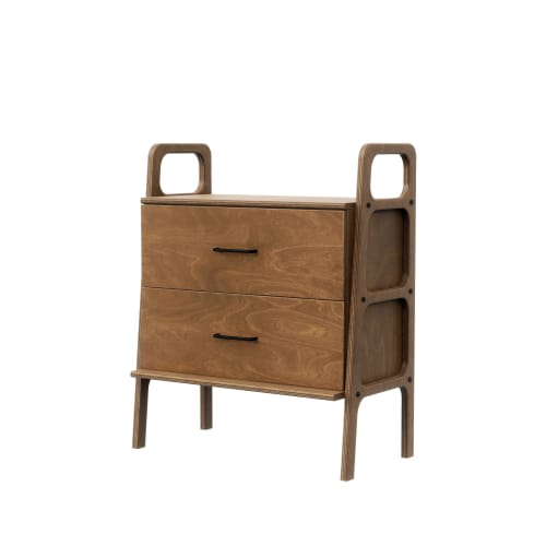 Mid century modern bookcase Mini with drawers | Storage by Plywood Project