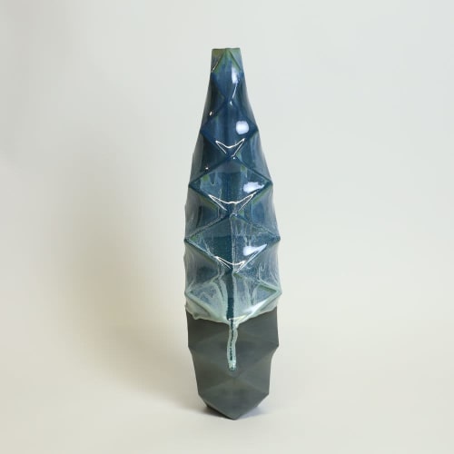 Large Tower in Lime Moondust | Vases & Vessels by by Alejandra Design