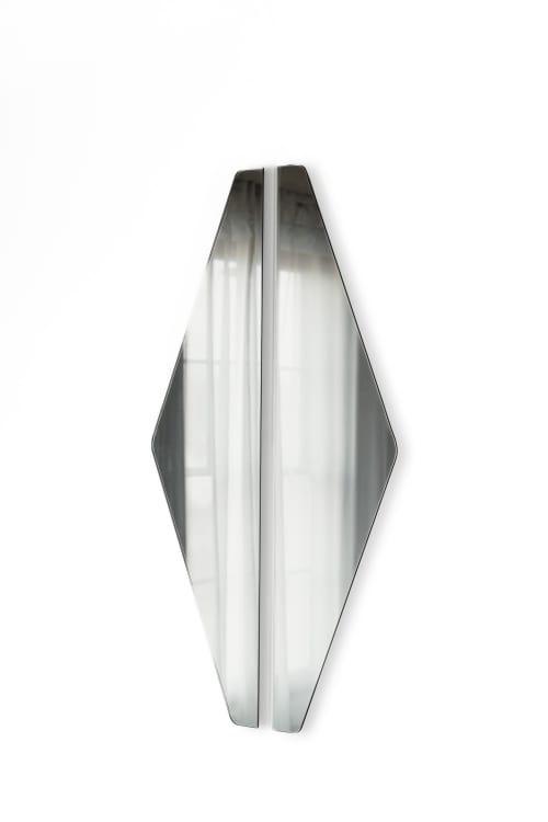 "Aria Refract" -Smoke Diamond Reflected Mirror Set FULL | Decorative Objects by Candice Luter Art & Interiors