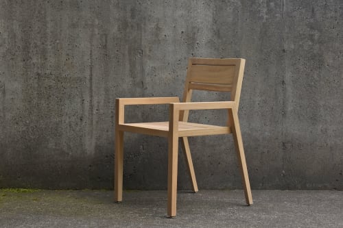 Outdoor Teak Dining Arm Chair | Chairs by Marco Bogazzi
