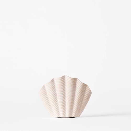 Concha Vase White Medium | Work by District Loom