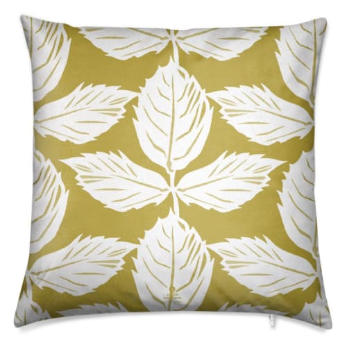 Rose Leaf Velvet Cushion | Pillows by Sean Martorana