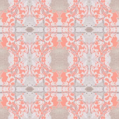 Mirror, Shrimp | Fabric in Linens & Bedding by Philomela Textiles & Wallpaper