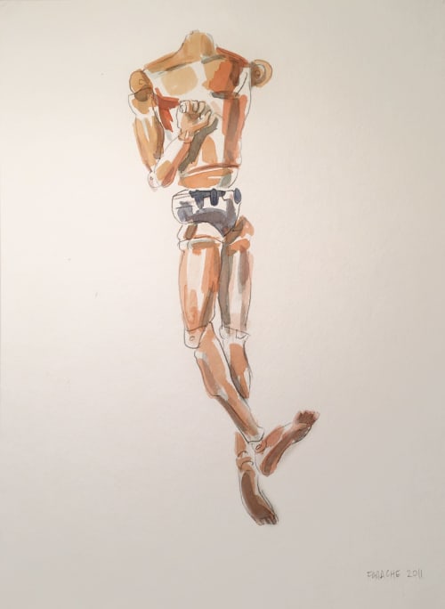 Hot Bod | Watercolor Painting in Paintings by Eric Farache Artist