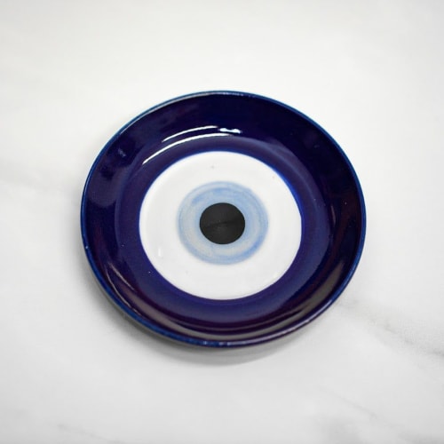 Nazar Evil Eye Smudging Plate | Incense Holder in Decorative Objects by Melike Carr
