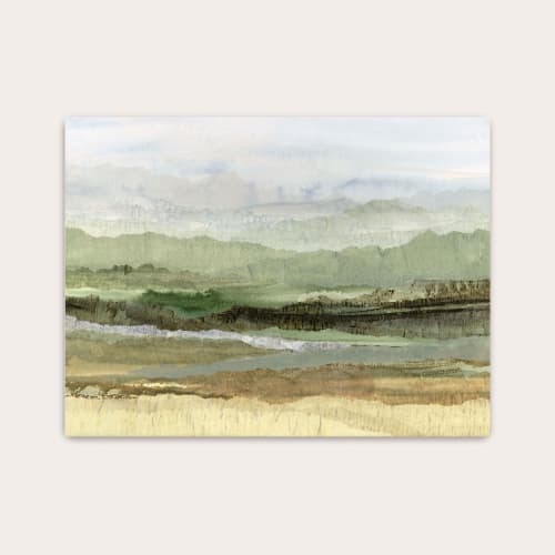 Wandering Grove Art Print - Abstract Forest Landscape | Prints in Paintings by Lara Eckerman Art