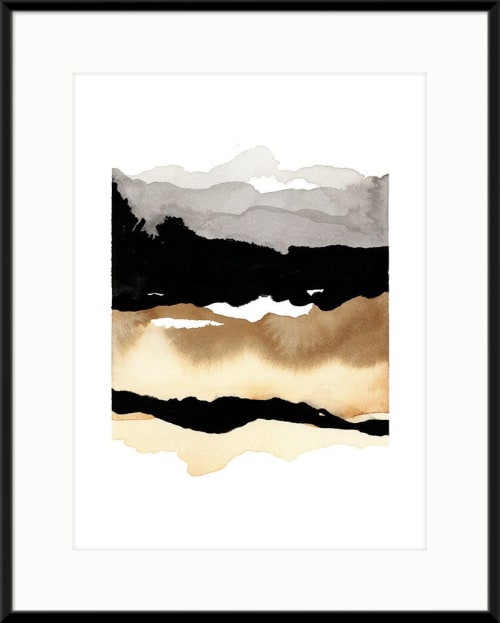 Mountains + Valleys Framed Print | Prints by Kim Knoll