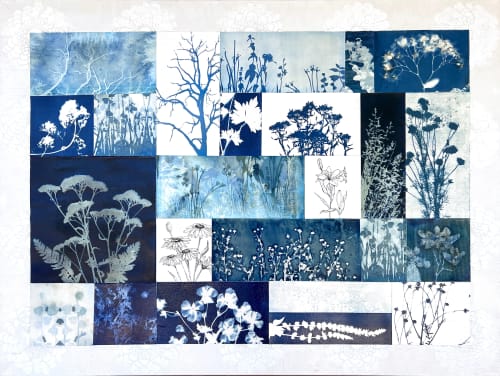 Alpine Botanical Quilt Two | Paintings by Kathy Ferguson Art