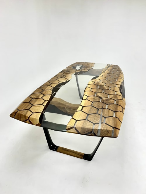 Epoxy Table - Custom Order Table - Dining Table - Walnut | Tables by TigerWoodAtelier