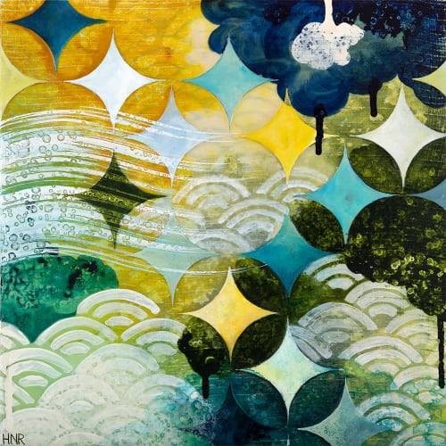 Splendid - 12"x12" Original Painting | Oil And Acrylic Painting in Paintings by Heather Robinson