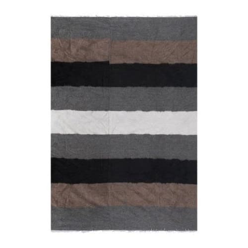 Vintage Striped Turkish Blanket Kilim Rug 10'5'' X 12'11'' | Rugs by Vintage Pillows Store