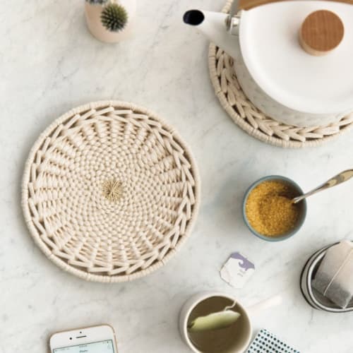 Woven Cotton Trivet DIY KIT (Makes 2) | Tableware by Flax & Twine