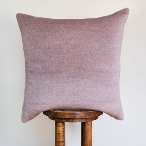 Lavender Long Wool Alpaca Pillow 22x22 | Pillows by Vantage Design