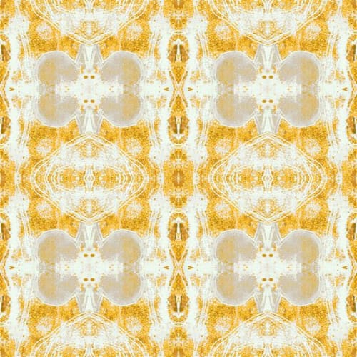 Papeari, Curry | Fabric in Linens & Bedding by Philomela Textiles & Wallpaper
