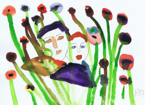 Let Us Remember - Original Watercolor | Watercolor Painting in Paintings by Rita Winkler - "My Art, My Shop" (original watercolors by artist with Down syndrome)