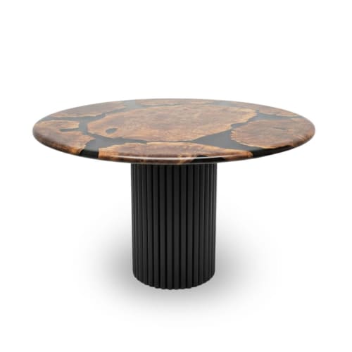 Mirage Walnut Burl  Dining Table (Round) Ø48'' | Tables by Holzsch