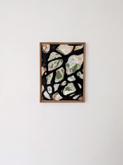 BOLD ABSTRACT #2, Original Framed Painting | Oil And Acrylic Painting in Paintings by Damaris Kovach