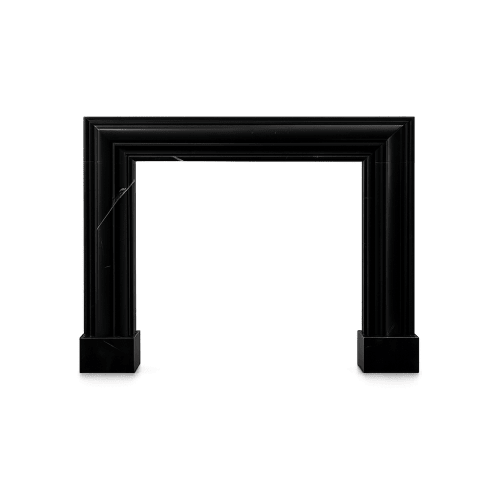 Nero Marquina Marble Fireplace Surround | Custom Luxury Mantel | Fireplaces by Vero Marble