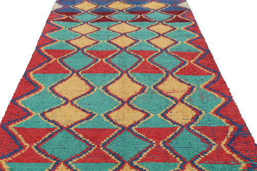 Vintage Moroccan Rug with Polychromatic Diamond Patterns, from Rug & Kilim | Rugs by Rug and Kilim