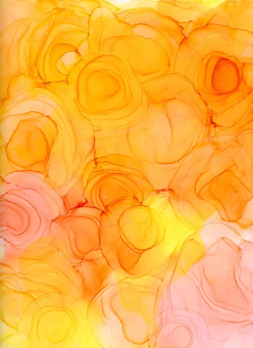 Blooms II | abstract art original | Mixed Media in Paintings by Megan Spindler