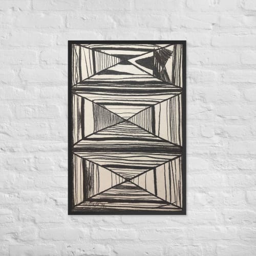 Framed Print - Deception - Geometric Op Art | Work by Eman's Gallery