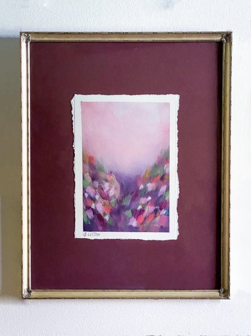 Original Framed - Plum Field | Oil And Acrylic Painting in Paintings by JoAnna Liston | Lily Field Studio