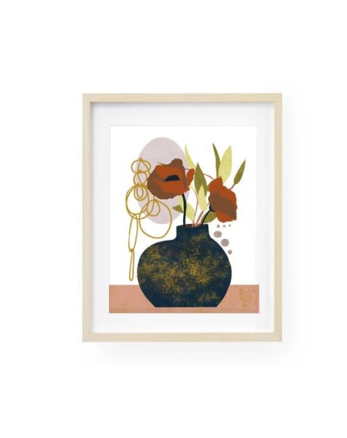 Wabi Sabi Poppy #3 - Modern Botanicals | Prints by Birdsong Prints