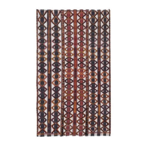 Turkish Long Pile Tulu Rug - Dining Room Kilim 4'11'' X 7'10 | Rugs by Vintage Pillows Store