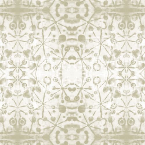 Flores, Putty | Fabric in Linens & Bedding by Philomela Textiles & Wallpaper