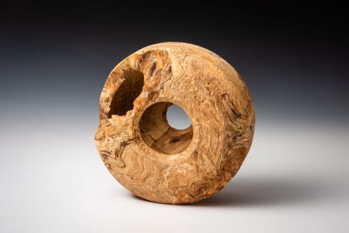Spalted Birch Wheel | Decorative Objects by Louis Wallach Designs