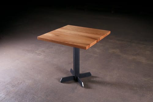Straight Edge Oak Pub Table | Desk in Tables by Urban Lumber Co.