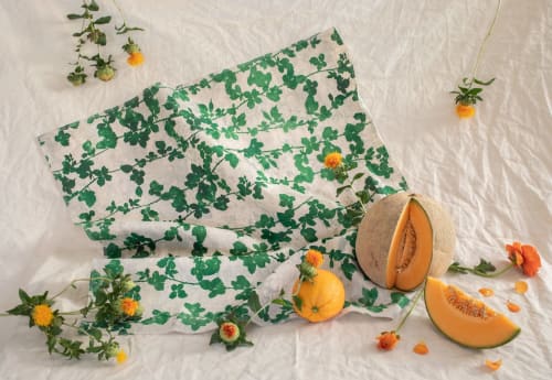 Brambles Green Fabric | Linens & Bedding by Stevie Howell