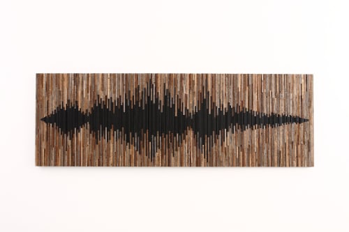 Soundwave No. 2 – Reclaimed Wood Soundwave Wall Sculpture | Wall Hangings by Craig Forget
