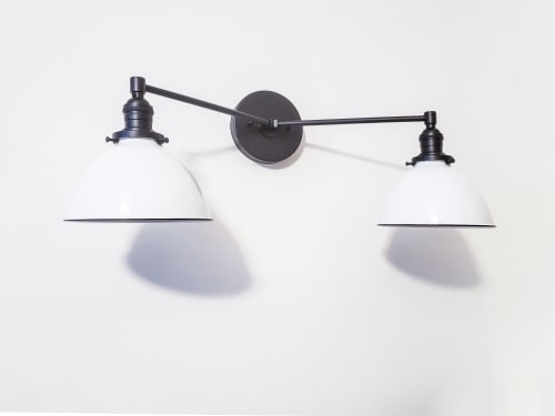 Bathroom Vanity Wall Sconce - Matte Black Light - Mid | Sconces by Retro Steam Works