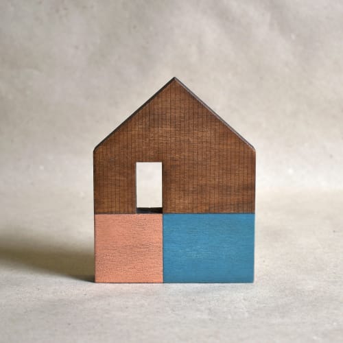 House: Dark Turquoise/Copper No.32 | Sculptures by Susan Laughton Artist