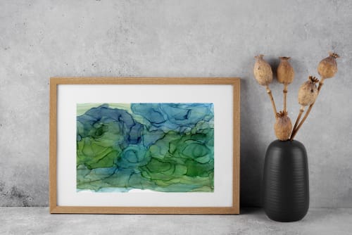 embrace the shadows | abstract  original art | Watercolor Painting in Paintings by Megan Spindler