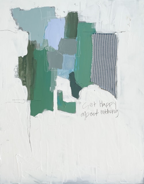 Get Happy About Nothing | Mixed Media by Lizzie DiSilvestro