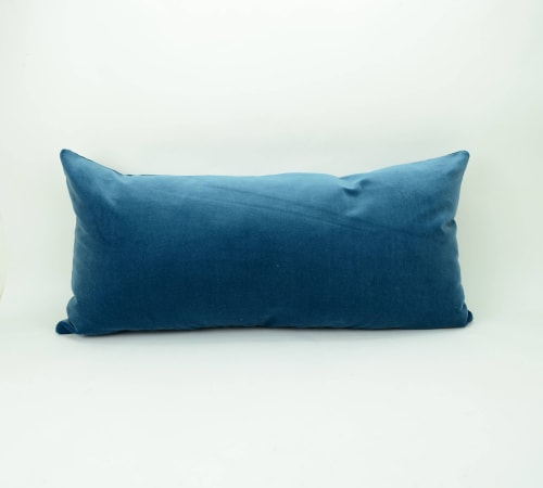 slate blue velvet pillow case // blue velvet pillow case | Pillows by velvet + linen