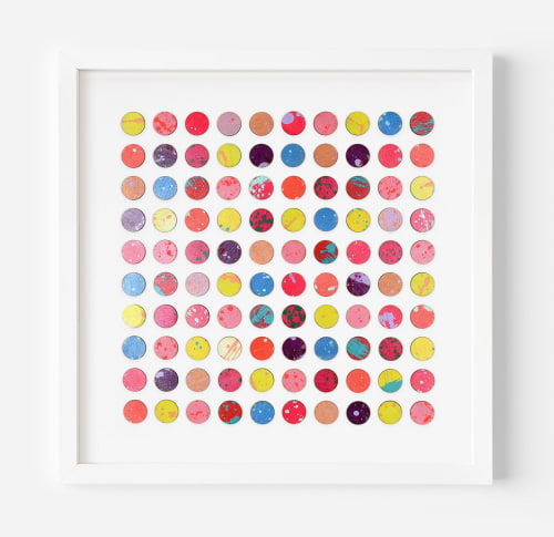One Hundred Splash Dots Painting, Copper | Collage in Paintings by Amelia Coward